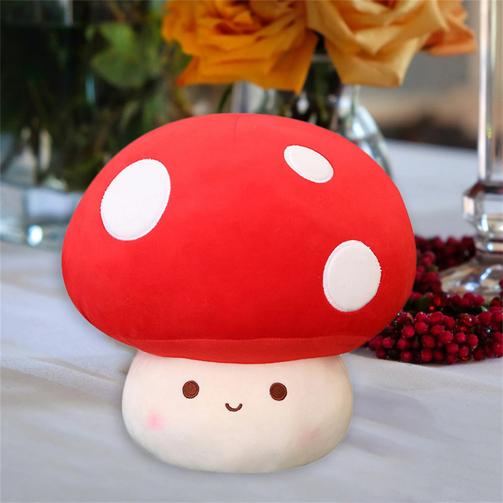 Mushroom Shaped Plush Toy Reversible Stuffed Doll O8746