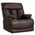 Chocolate Brown Leather Power Recliner with Power Headrest N48779