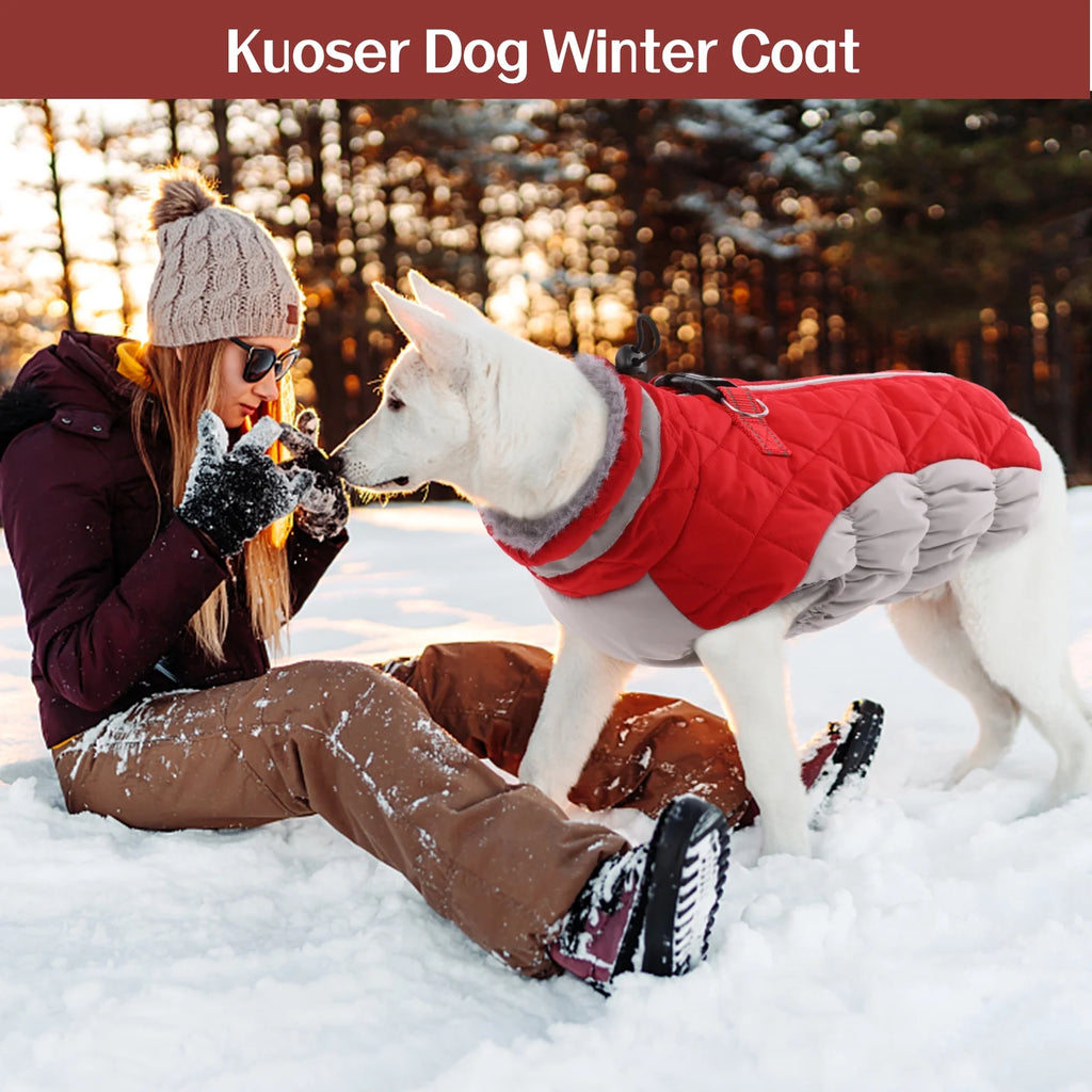 Red Reflective Dog Winter Coat M852