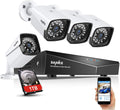 1080P 4 Pcs Outdoor Indoor CCTV Security Camera System with 1TB Hard Drive E176