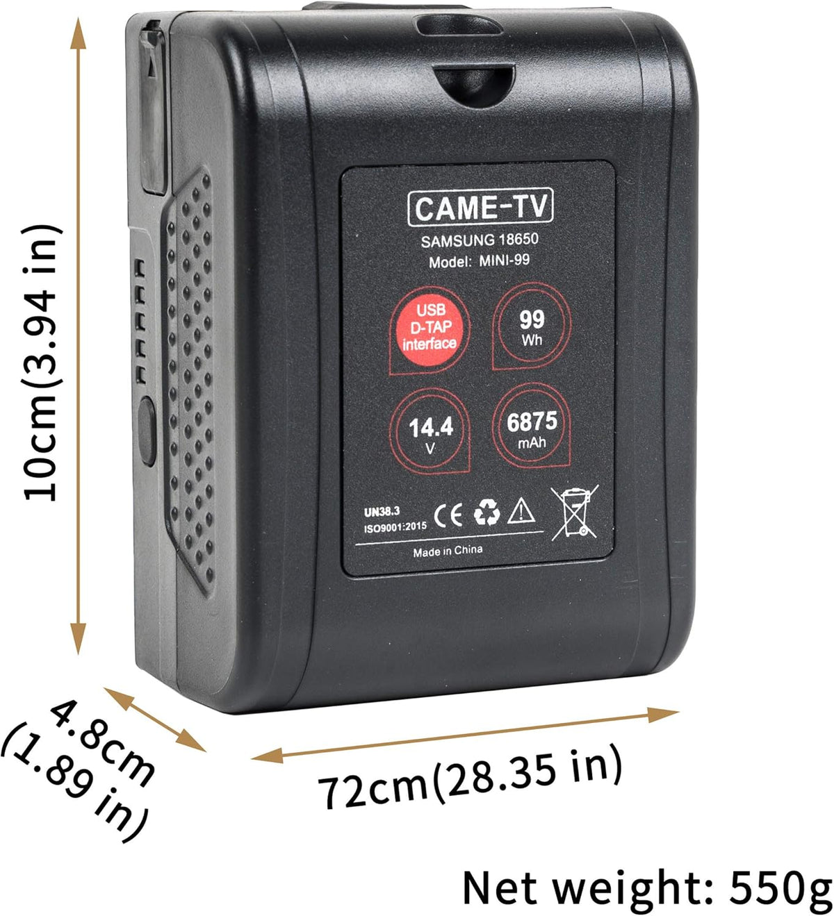 99Wh 14.4V 6800 mAh V-Mount Battery E974301