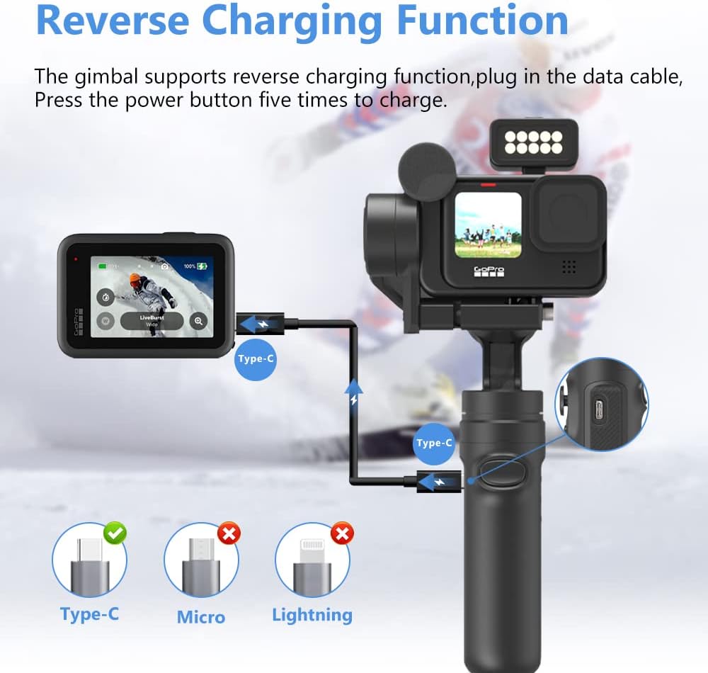 Handheld 3-Axis Gimbal Stabilizer with Tripod R54013