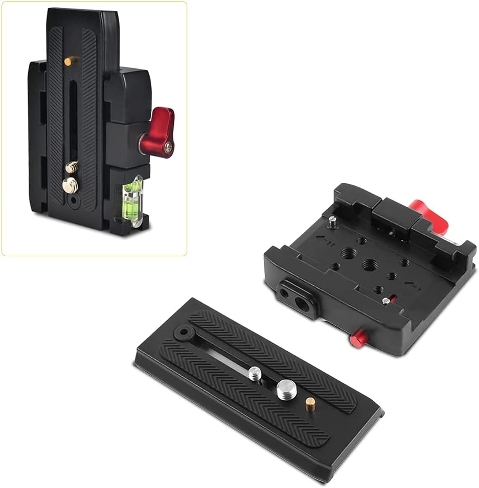 Aluminum Alloy Camera Tripod Base Plate with QR Clamp Adapter E549