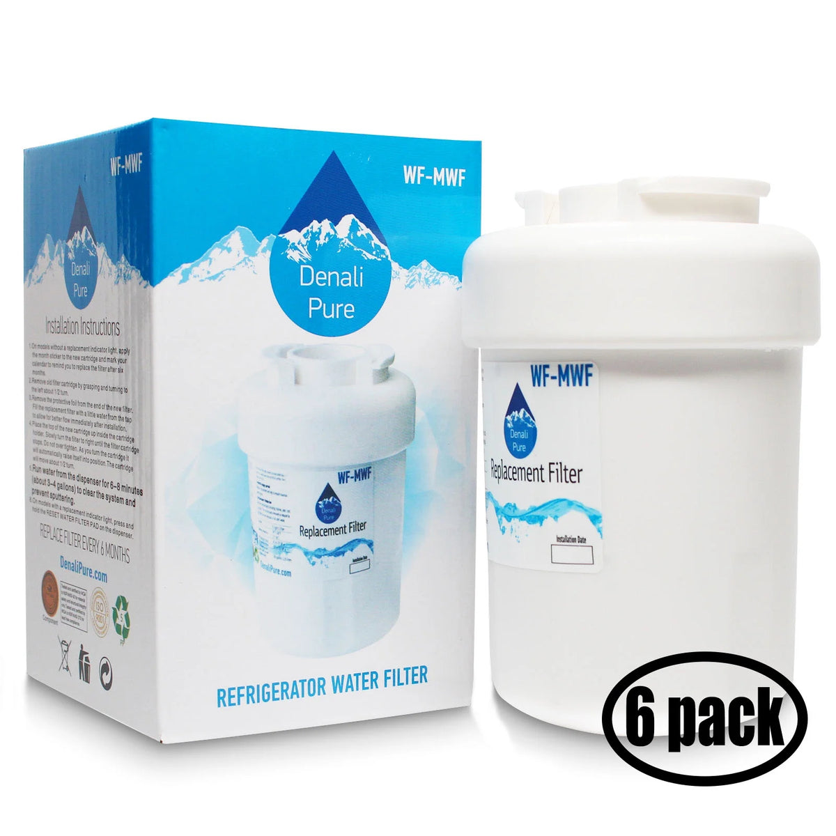 6-Pack Refrigerator Water Filter A8440