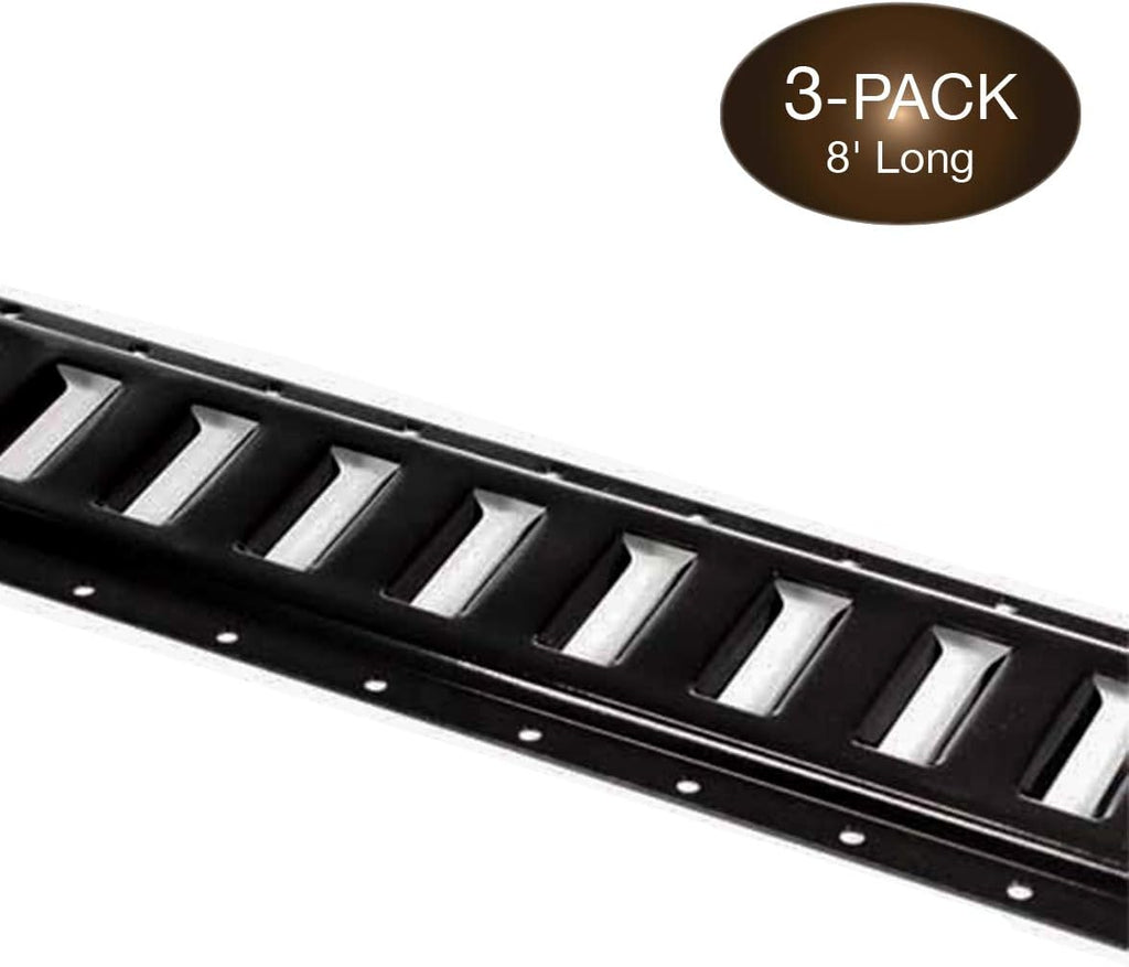 Four 8-ft Powder-Coated Steel E-Track Tie-Down Rails, Pack of 4 T866