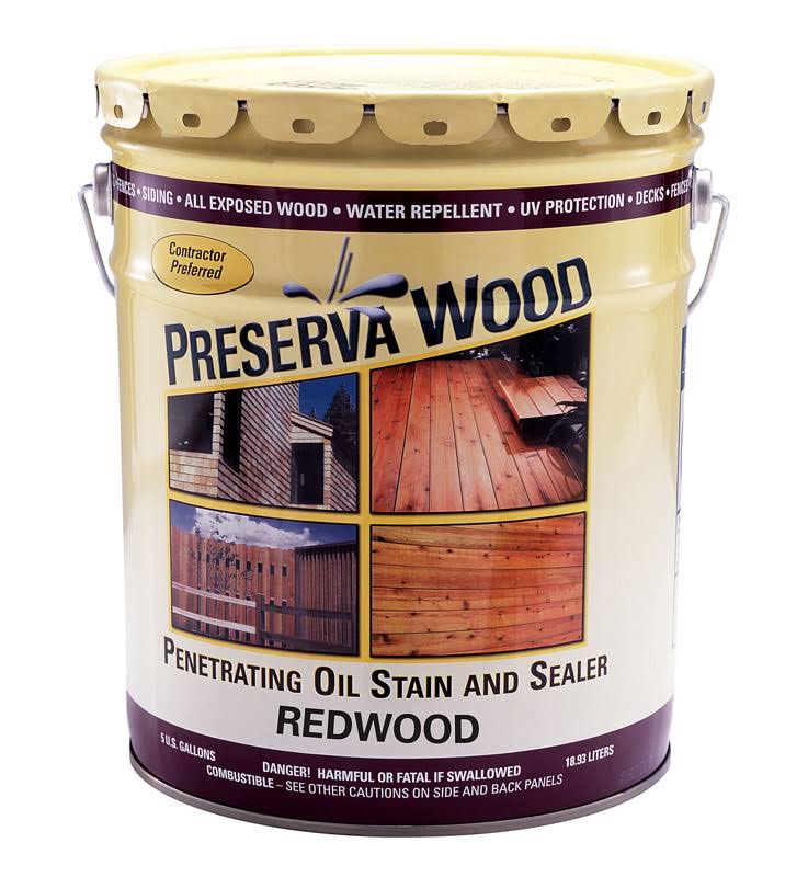 Redwood Oil-Based Stain and Sealer 5 gal. Q678020