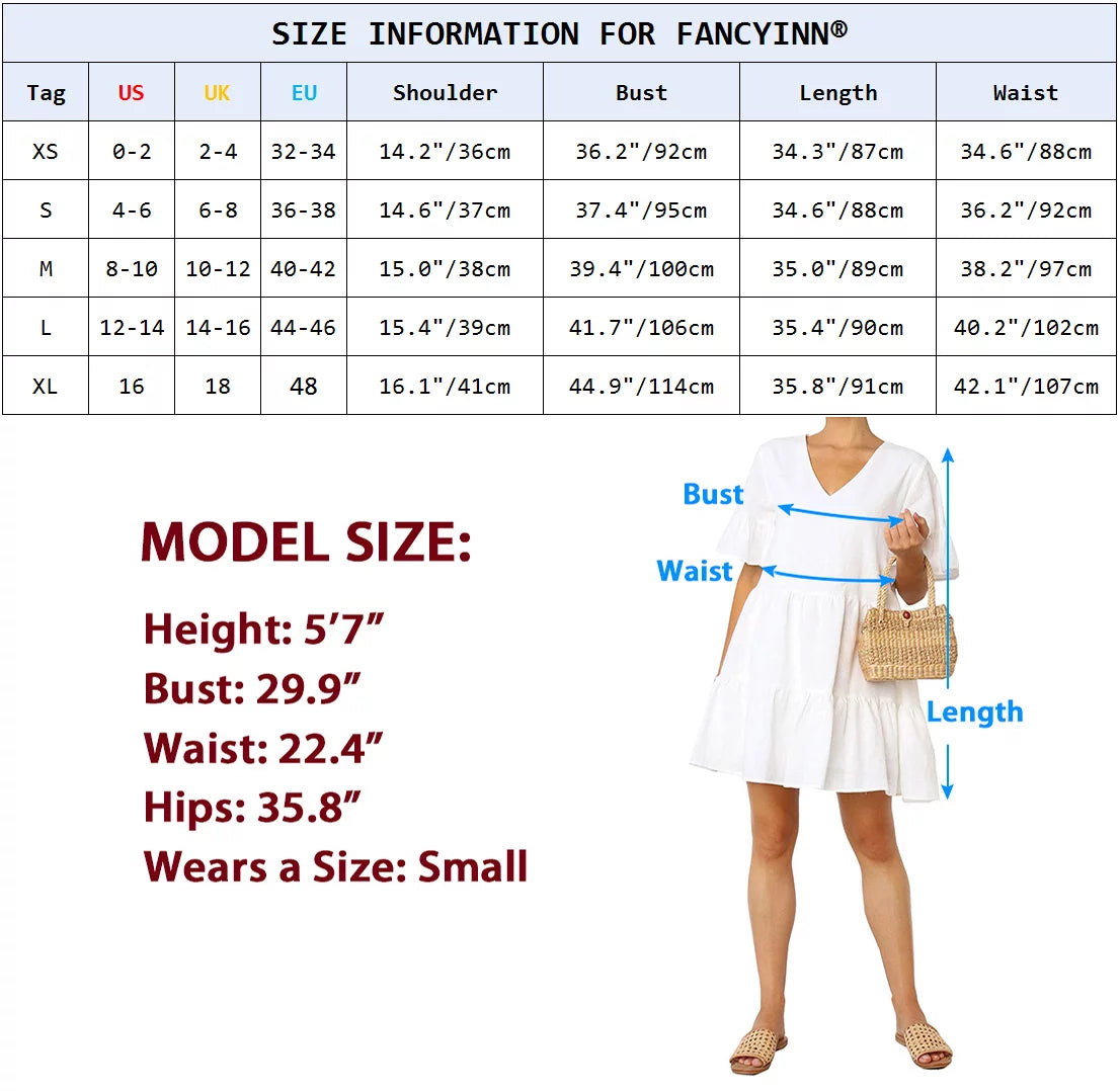 Red Short Bell Sleeve V Neck Mini Dress with Pockets M93505