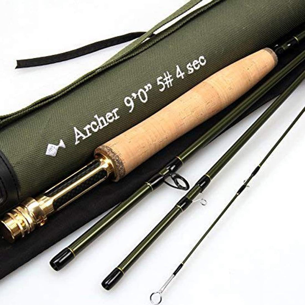 4 Section 3/4/5/8WT Fast Action Dark Green Fly Rod D260