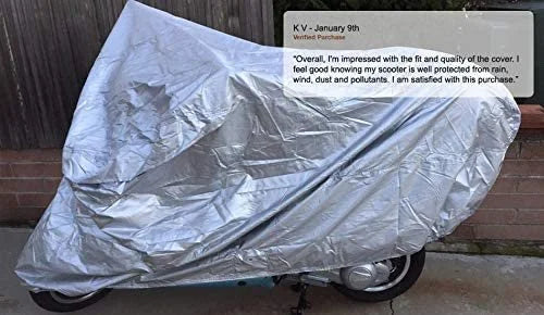 Motorcycle Cover with Reinforced Securing Straps and Storage Bag A735