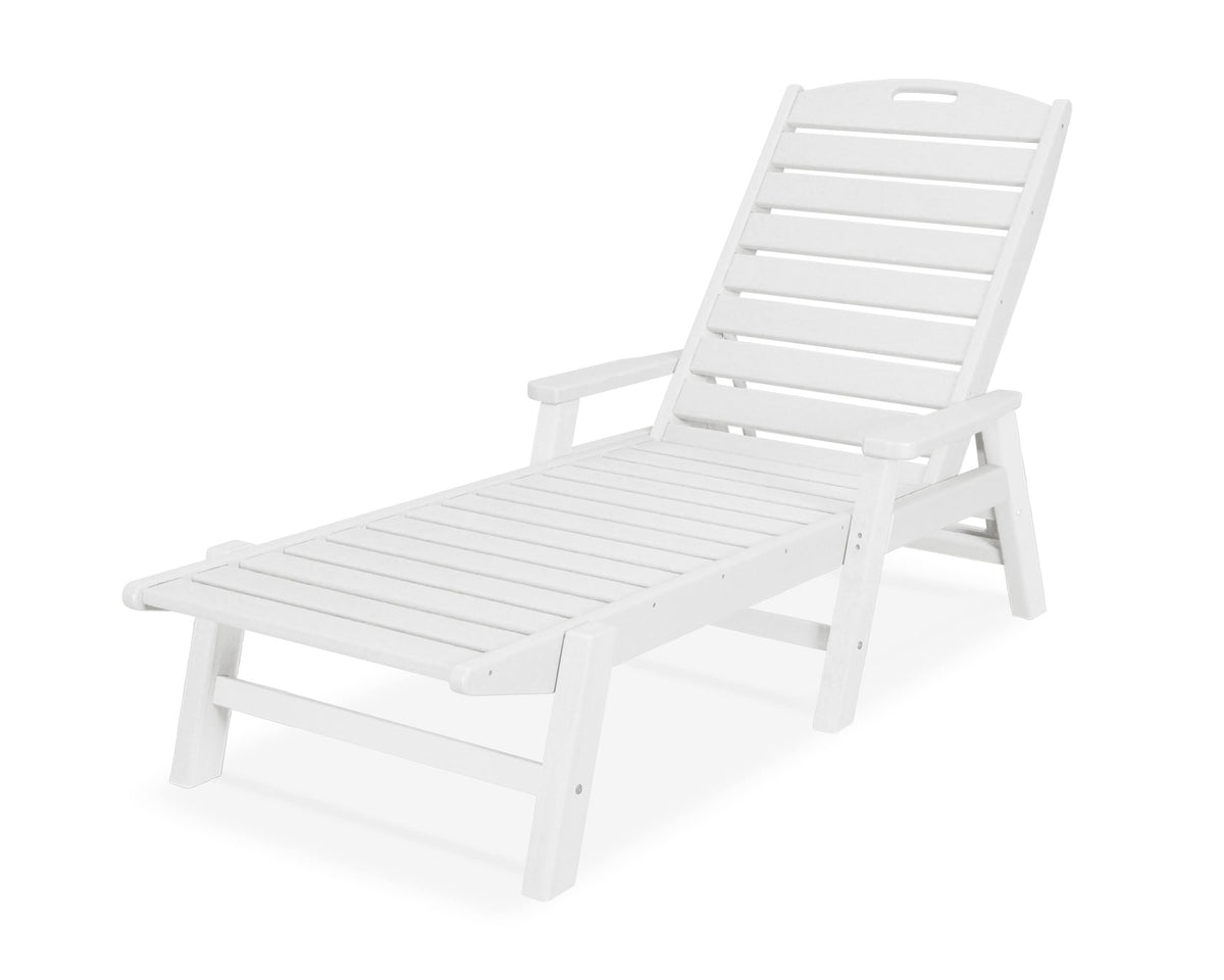 White Chaise with Arms M842589
