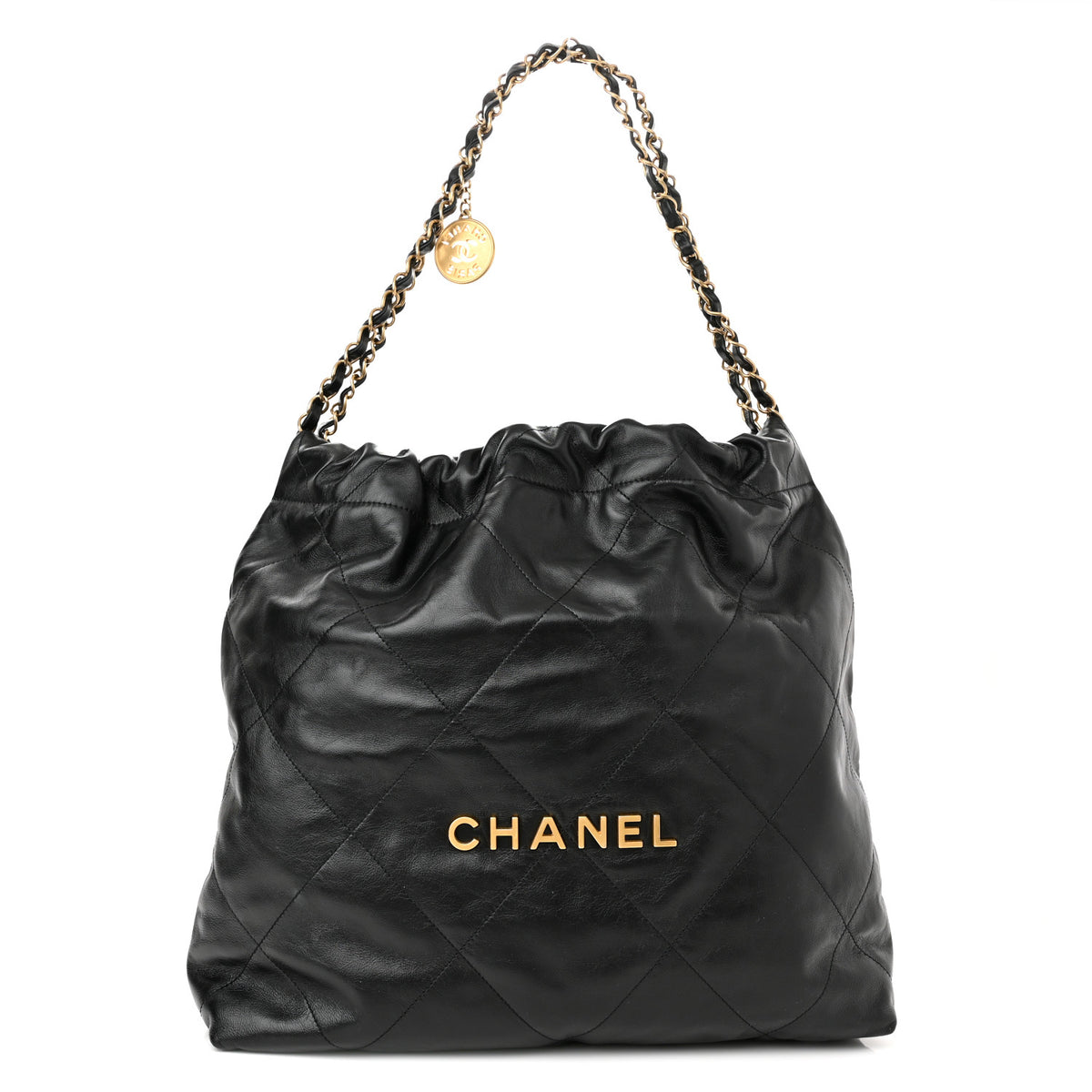 Quilted Calfskin Black Bag F916