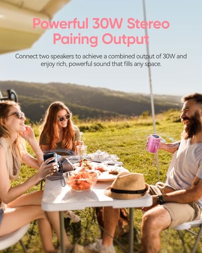 Portable Bluetooth Speaker with Lights, IPX5 Waterproof, Bluetooth 5.3 I892