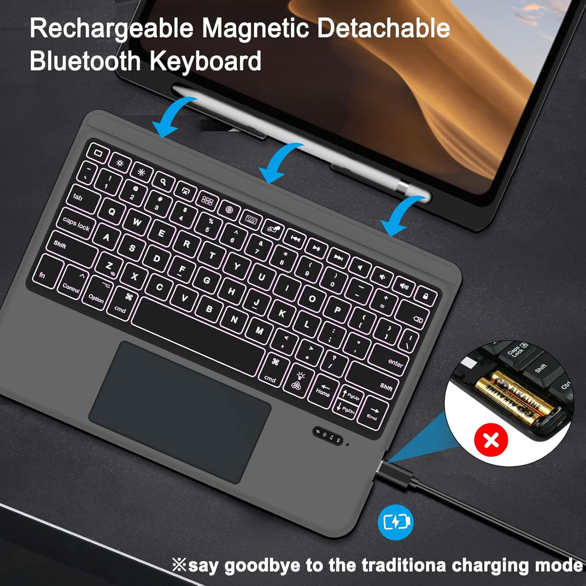 Backlit Keyboard Case for iPad Air 4th Gen 10.9 inch D166034