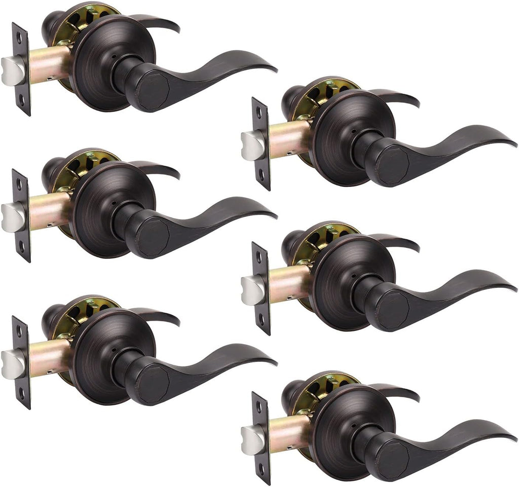 10 Pack Oil Rubbed Bronze Privacy Door Lever Lockset Z743803