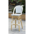 Blue Aluminum Patio Bar Chairs Set of 2 U91405