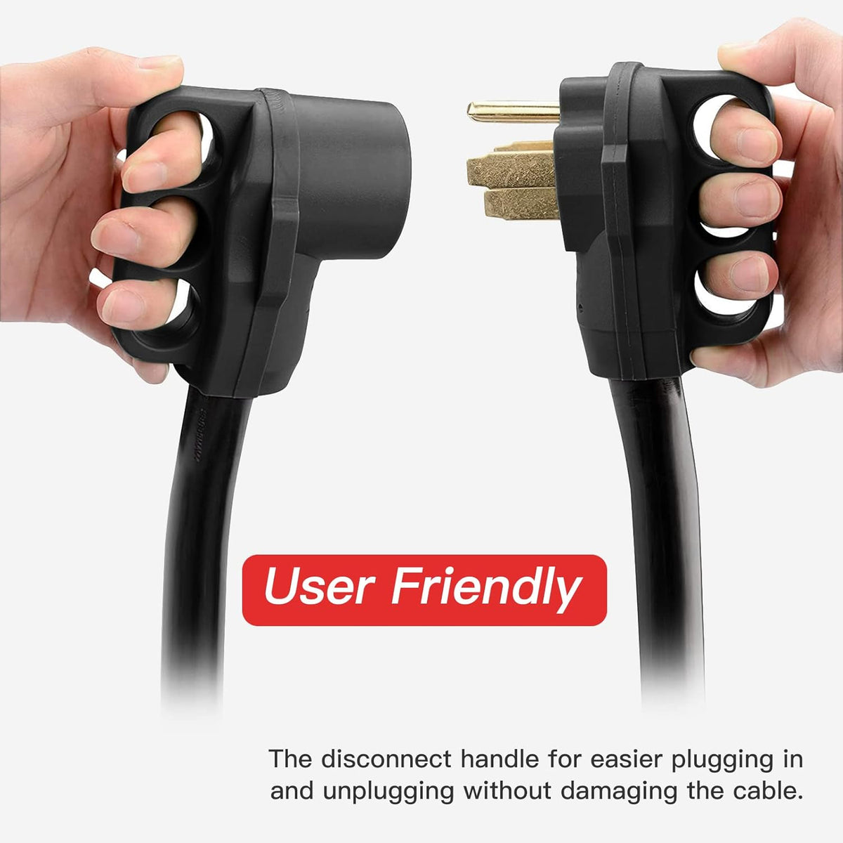 50FT 50AMP RV Extension Cord, 14-50P Male to 14-50R Female, 6/3+8/1 AWG G7745