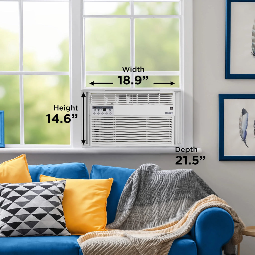 12,000 BTU White Window Air Conditioner with WiFi and Remote W633