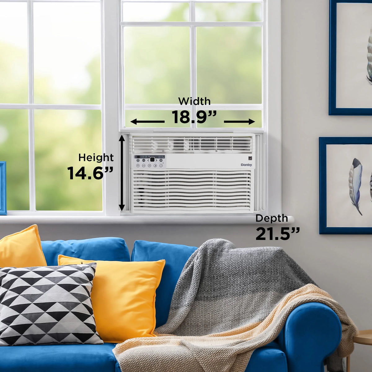 12,000 BTU White Window Air Conditioner with WiFi and Remote W633