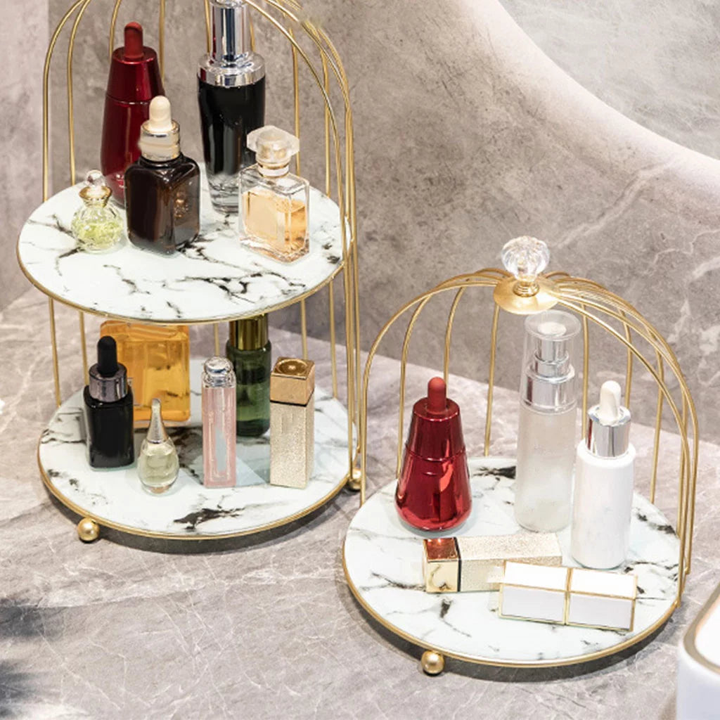 2 Tier Iron Wire Cosmetic Makeup Organizer J235