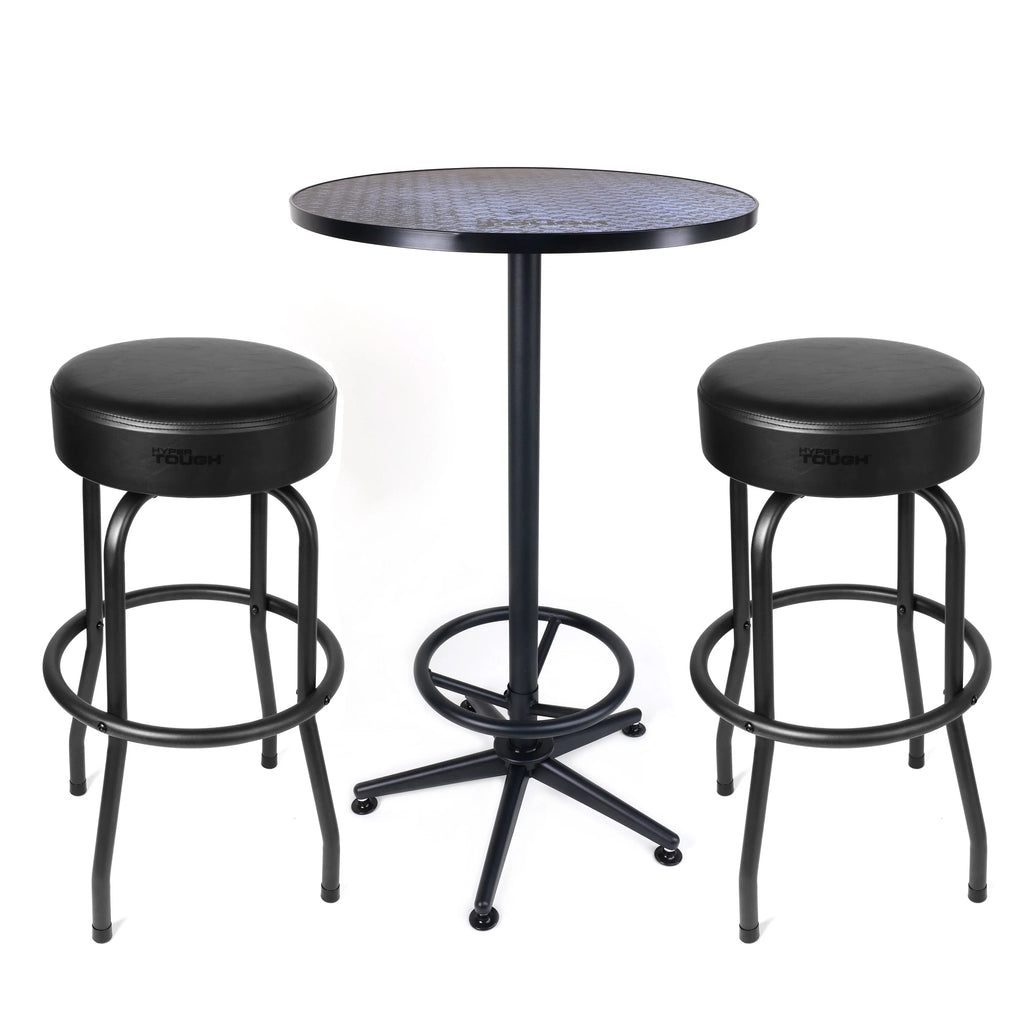 3-Piece Steel Bar Height Shop Table & Stool Set T882
