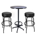 3-Piece Steel Bar Height Shop Table & Stool Set T882