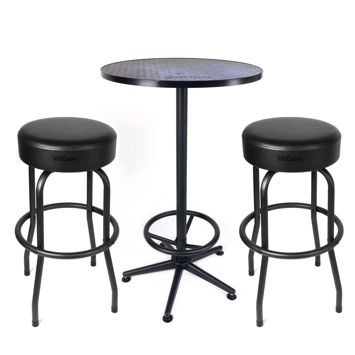 3-Piece Steel Bar Height Shop Table & Stool Set T882