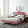 King Platform Bed in Dusty Rose T43345