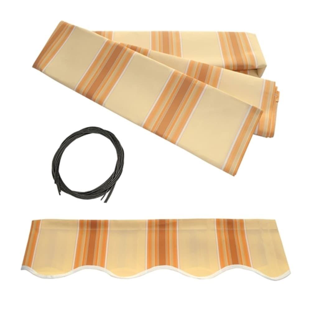Black Frame Motorized Retractable Patio Canopy Awning 13'x10' Multi Yellow K789
