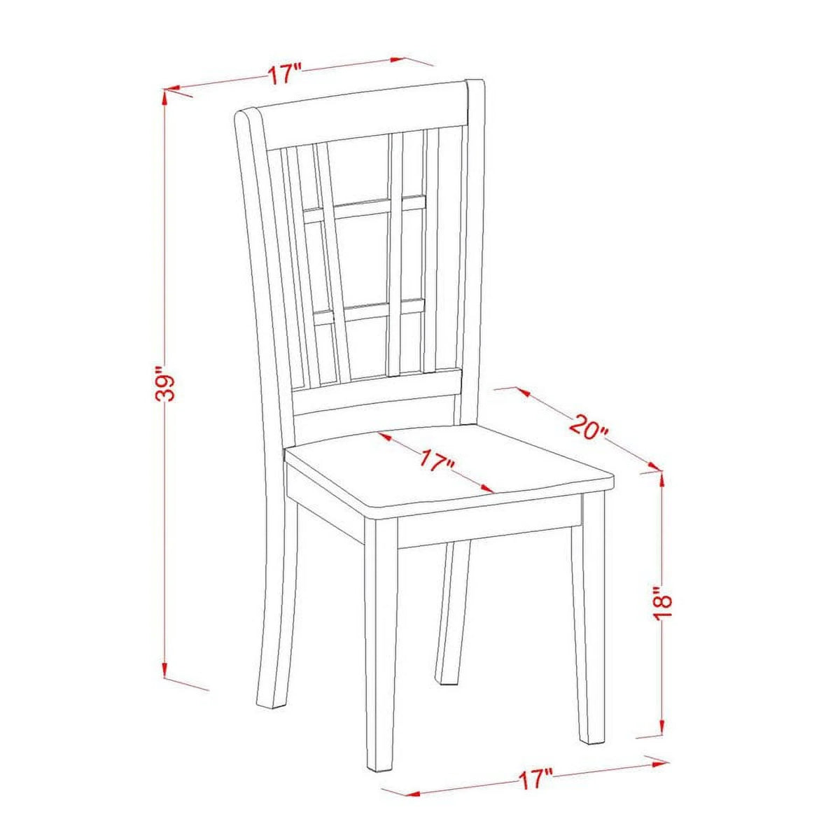 Black/Cherry Wood Dining Chairs (Set of 2) Z21748