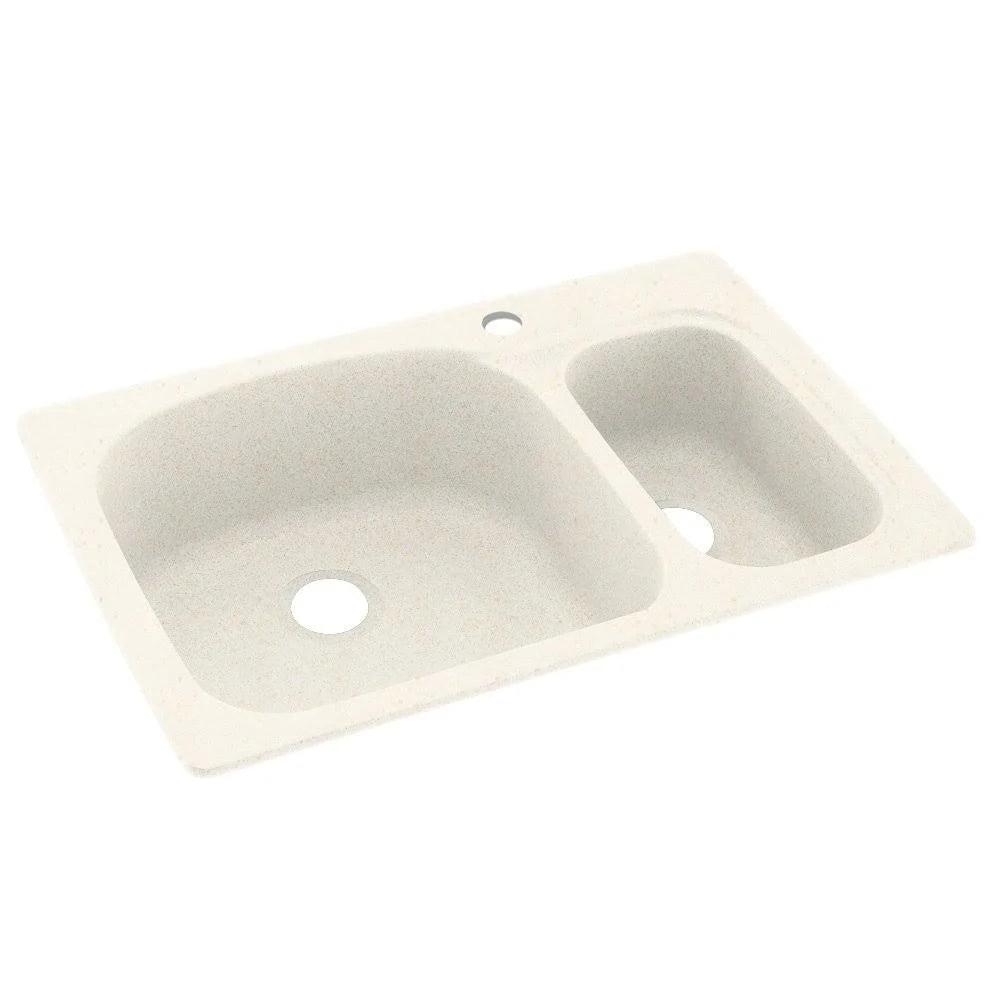 Solid Surface Double Basin Drop-In Kitchen Sink K3166