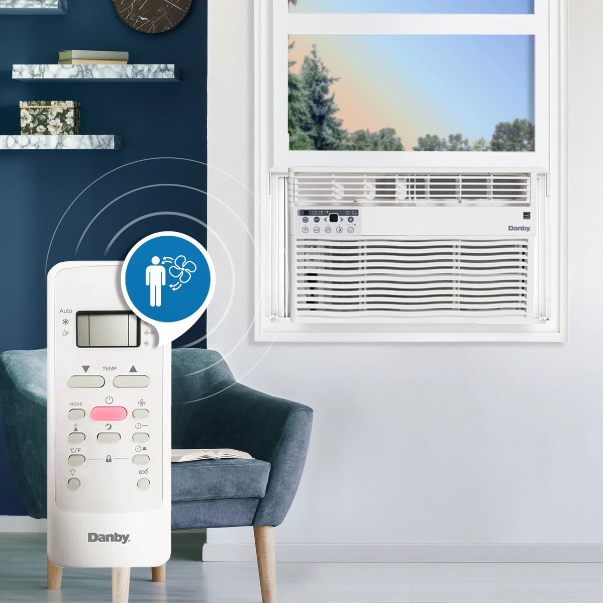 12,000 BTU White Window Air Conditioner with WiFi and Remote W633