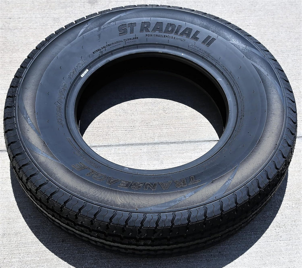 Set of 2 ST235/80R16 Trailer Radial Tires, Load Range F, 12-Ply, Black Side Wall E8184