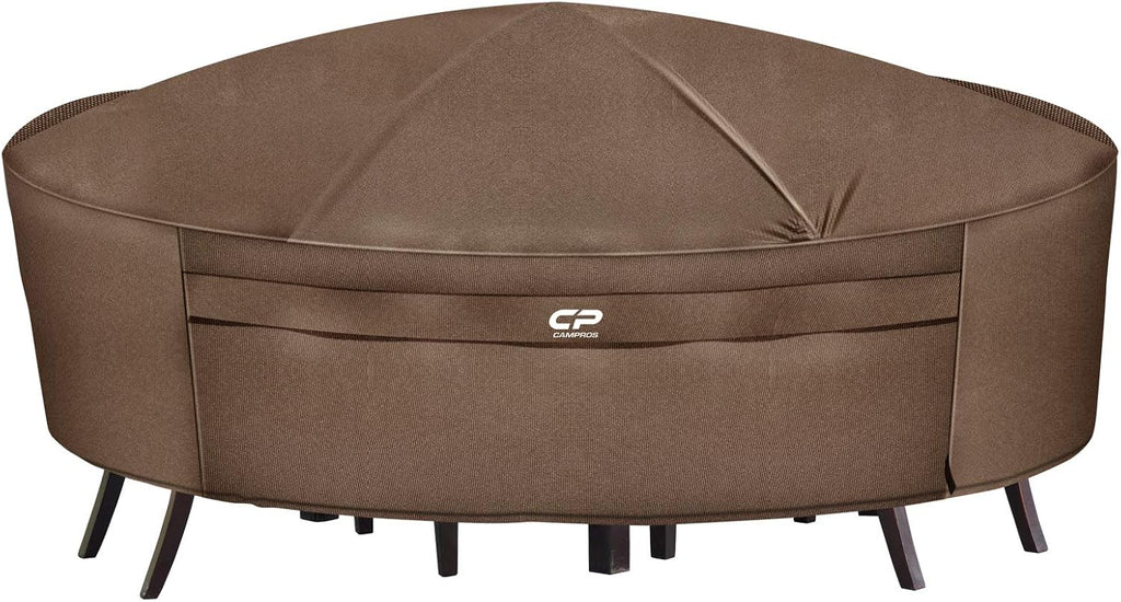 Beige Round Patio Furniture Cover R14878