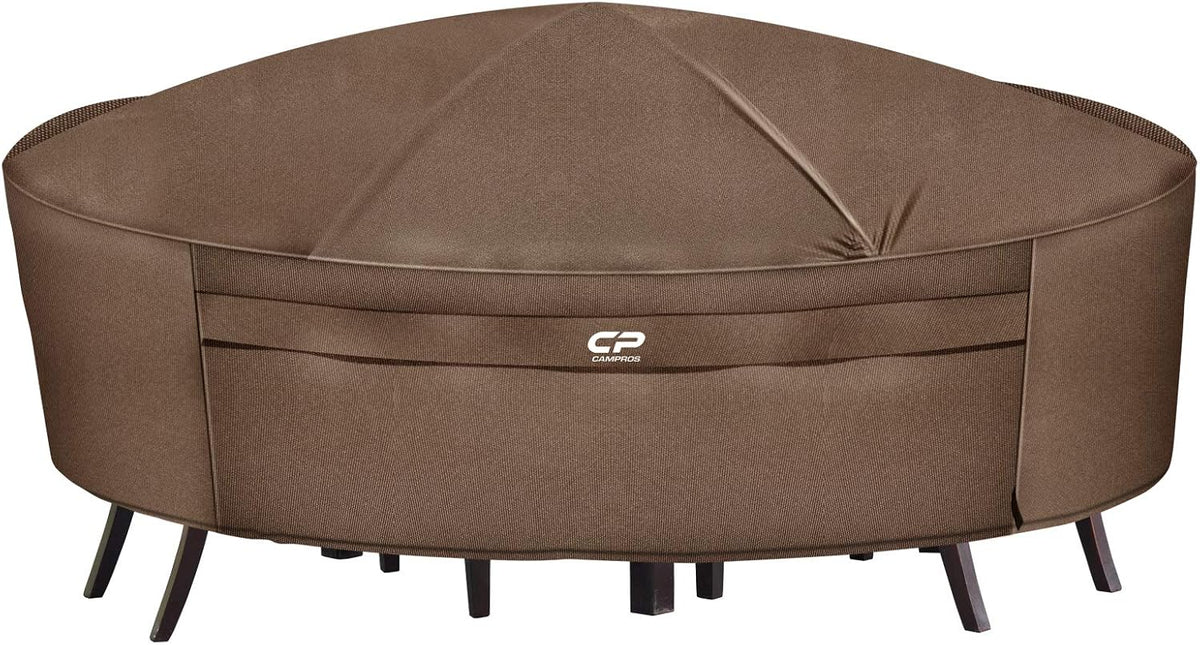 Beige Round Patio Furniture Cover R14878