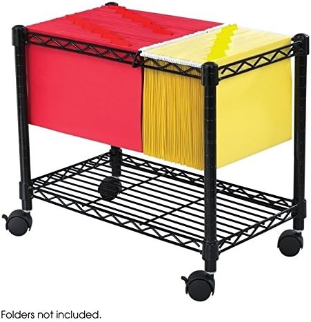 Black Wire Mobile File Cart B2326