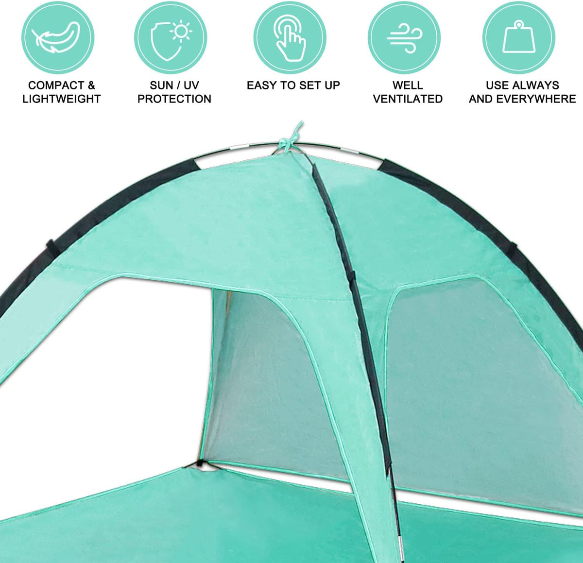 Beach Tent Canopy Sun Shelter UPF 50+ UV Protection Z61941
