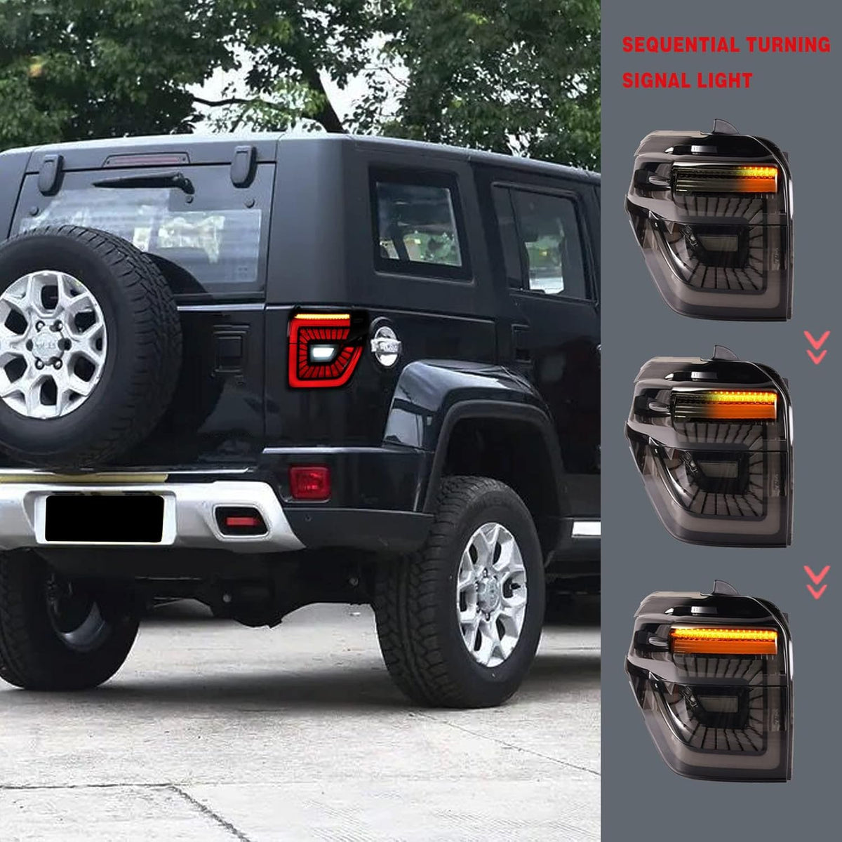 Smoke LED Tail Light Assembly Pair for Toyota 4 Runner H42386