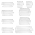 9 Pcs Clear Drawer Organizer Trays Assorted 4-Size Drawer Dividers Y998100