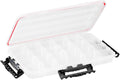 Waterproof Tackle Box, 14" X 9" X 1.875", Clear/Red M8363