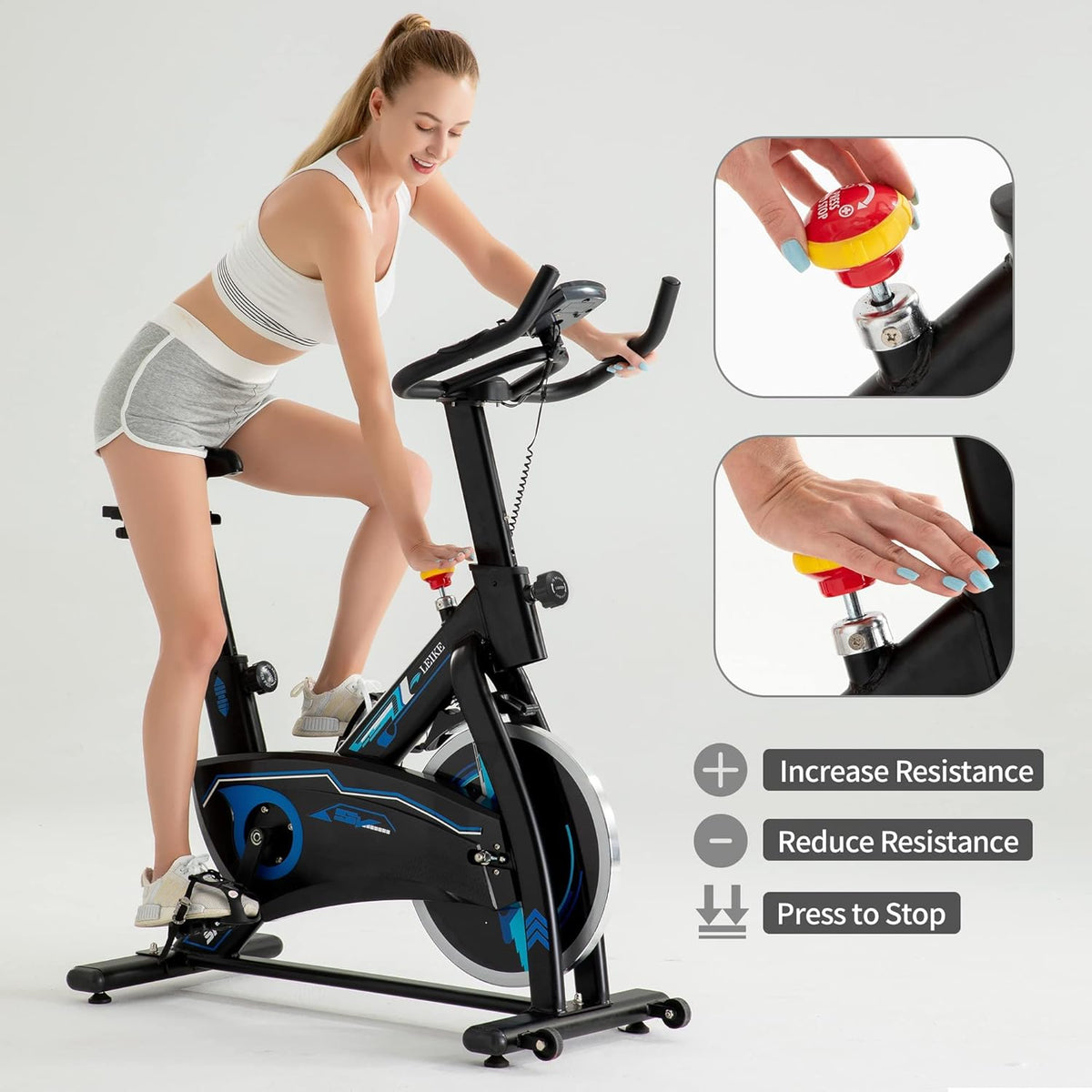 Exercise Bike Magnetic Resistance with Digital Monitor Q398
