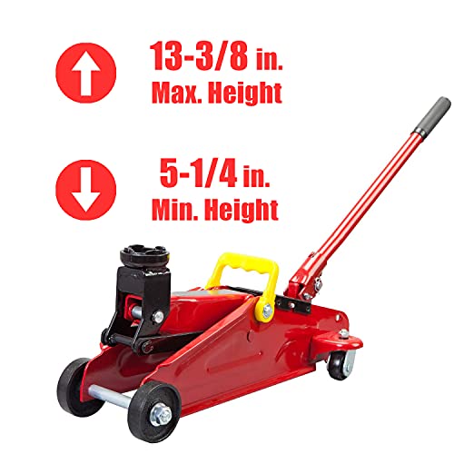 2 Ton Hydraulic Trolley Floor Jack with 2 Jack Stands R7490