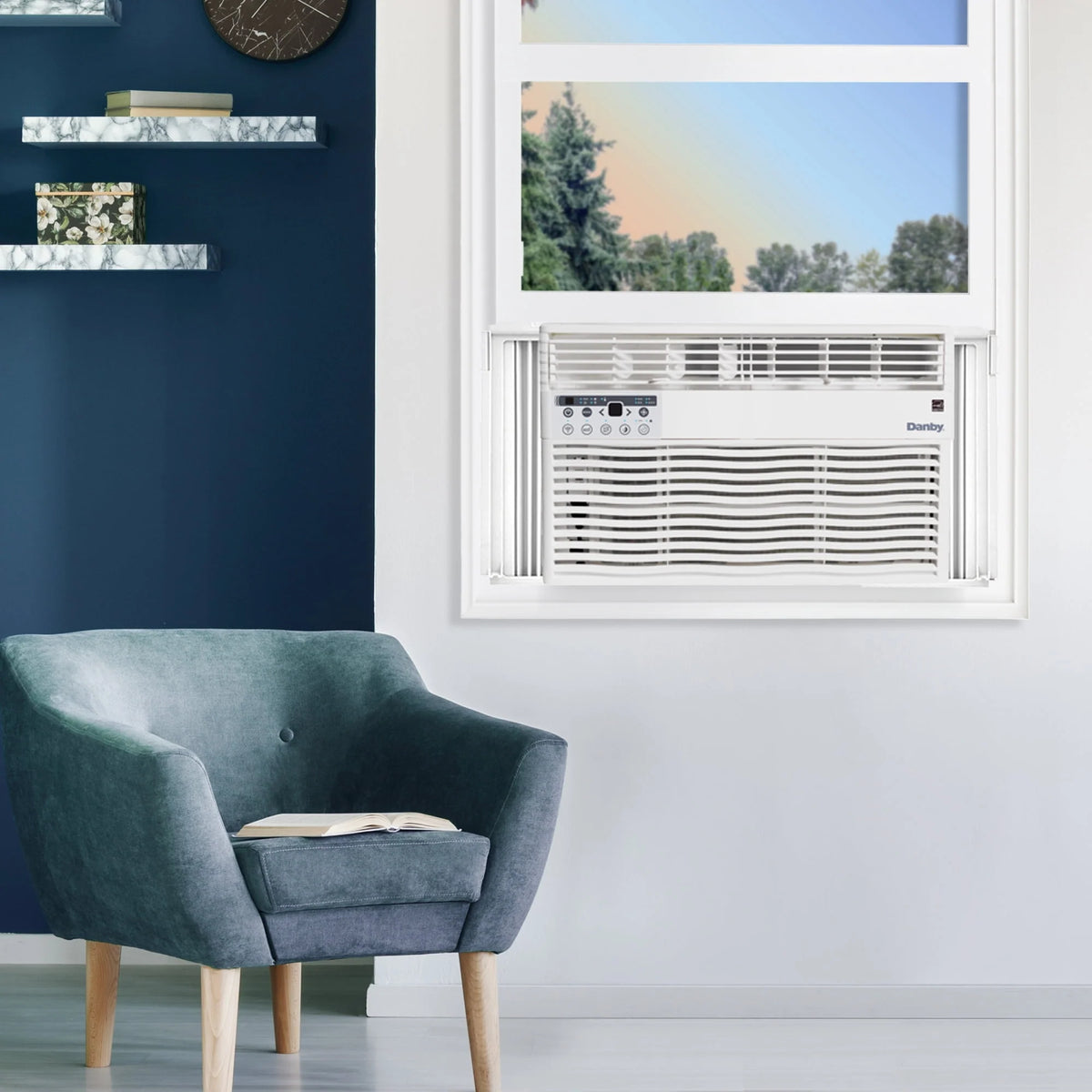 12,000 BTU White Window Air Conditioner with WiFi and Remote W633