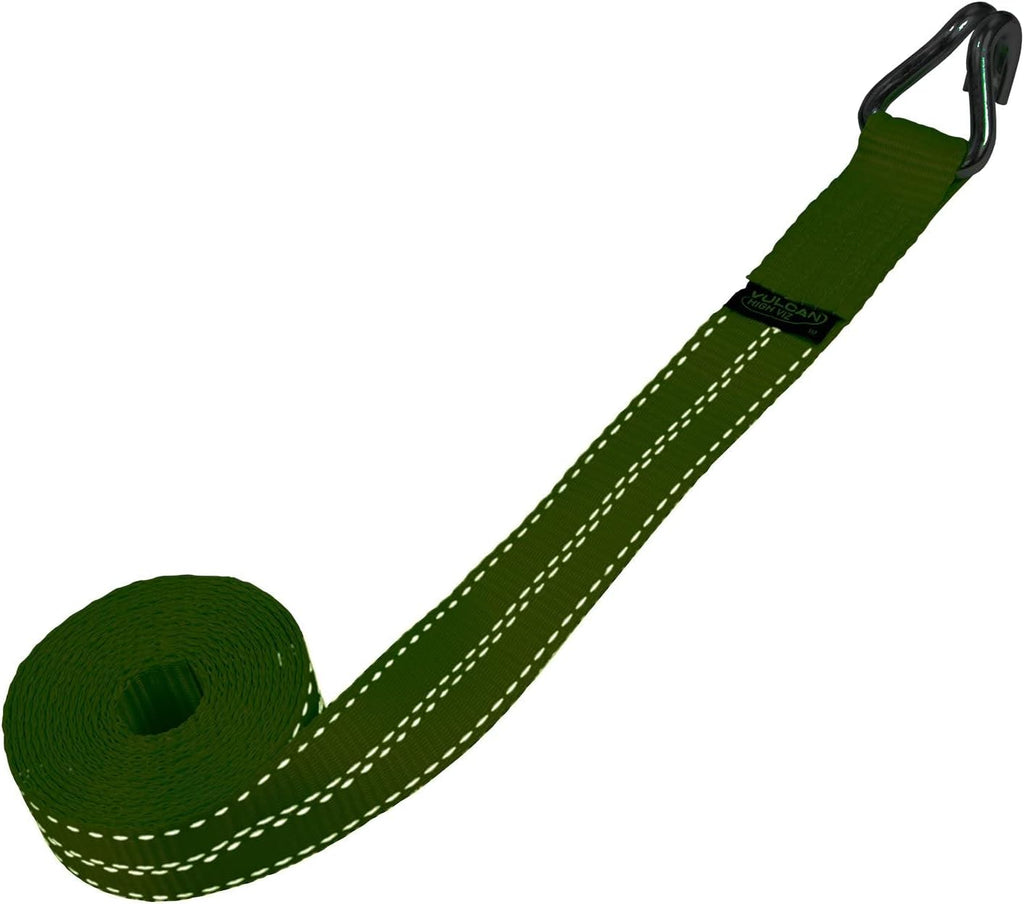 2 Inch x 15 Foot 4 Pack Winch Strap with Heavy Wire Hook W486