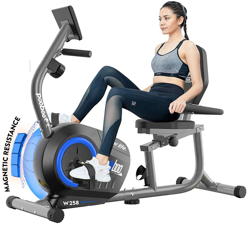 Recumbent Stationary Bike with Magnetic Resistance F40580