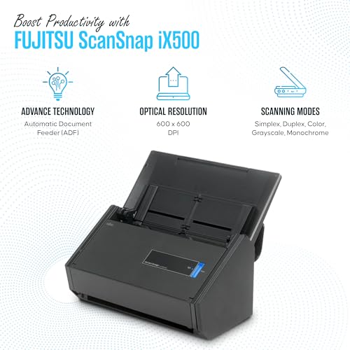 Fujitsu Receipt Scanner for Mac & PC USB Duplex Scanning J489910
