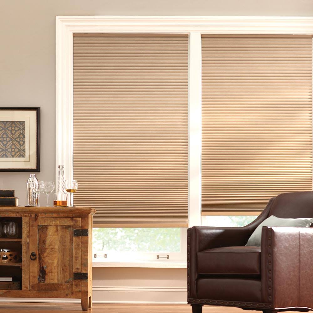 Latte Cordless Blackout Cellular Shade 37.5 in. W x 72 in. L H907777