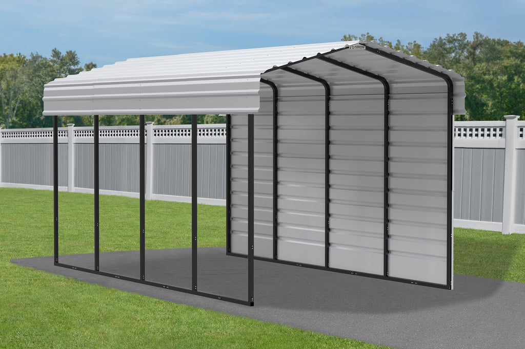 Galvanized Steel Carport Kit, 10' x 20' x 9' V8361
