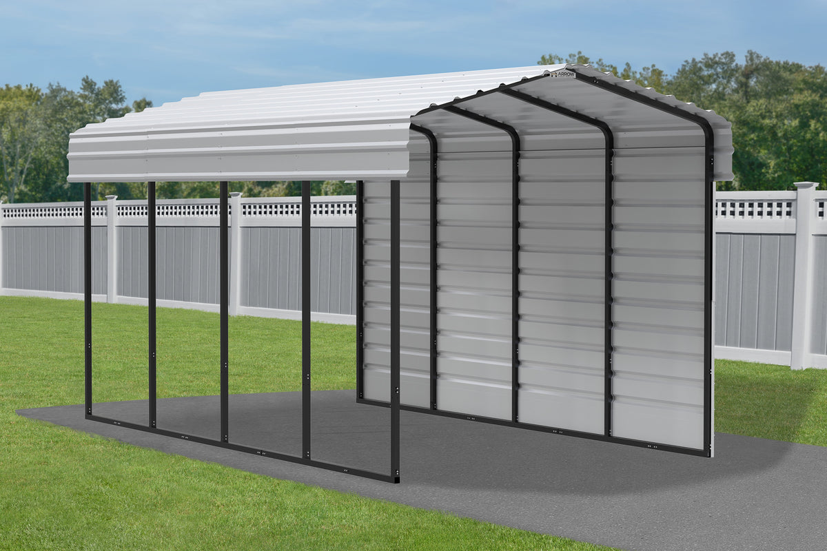 Galvanized Steel Carport Kit, 10' x 20' x 9' V8361