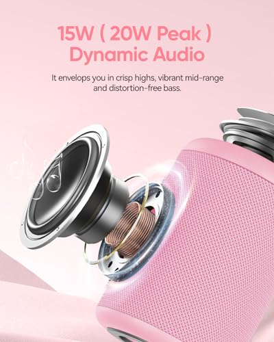 Portable Bluetooth Speaker with Lights, IPX5 Waterproof, Bluetooth 5.3 I892
