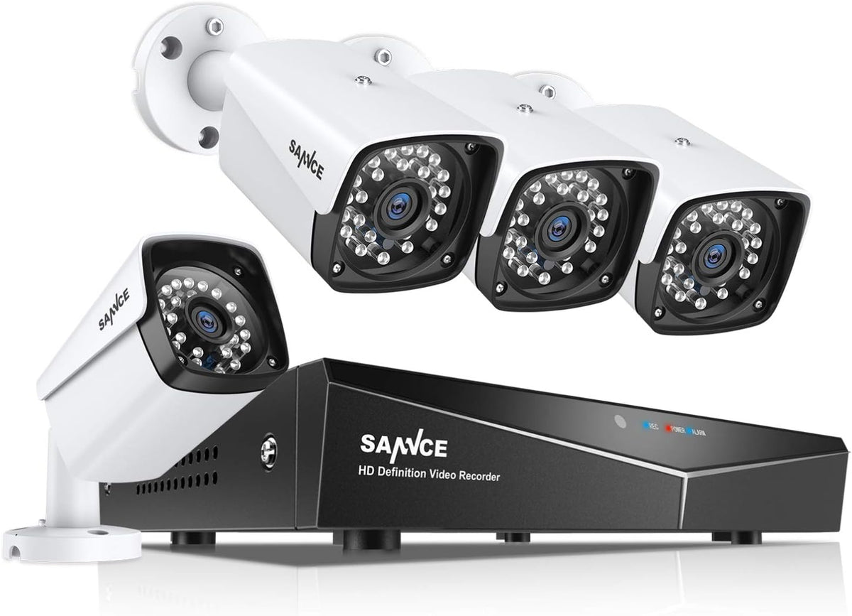 1080P 4 Pcs Outdoor Indoor CCTV Security Camera System with 1TB Hard Drive E176